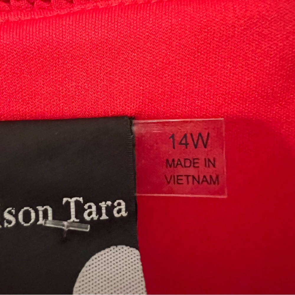 Madison Vibrant Red Midi Dress 14W - Picture 12 of 15